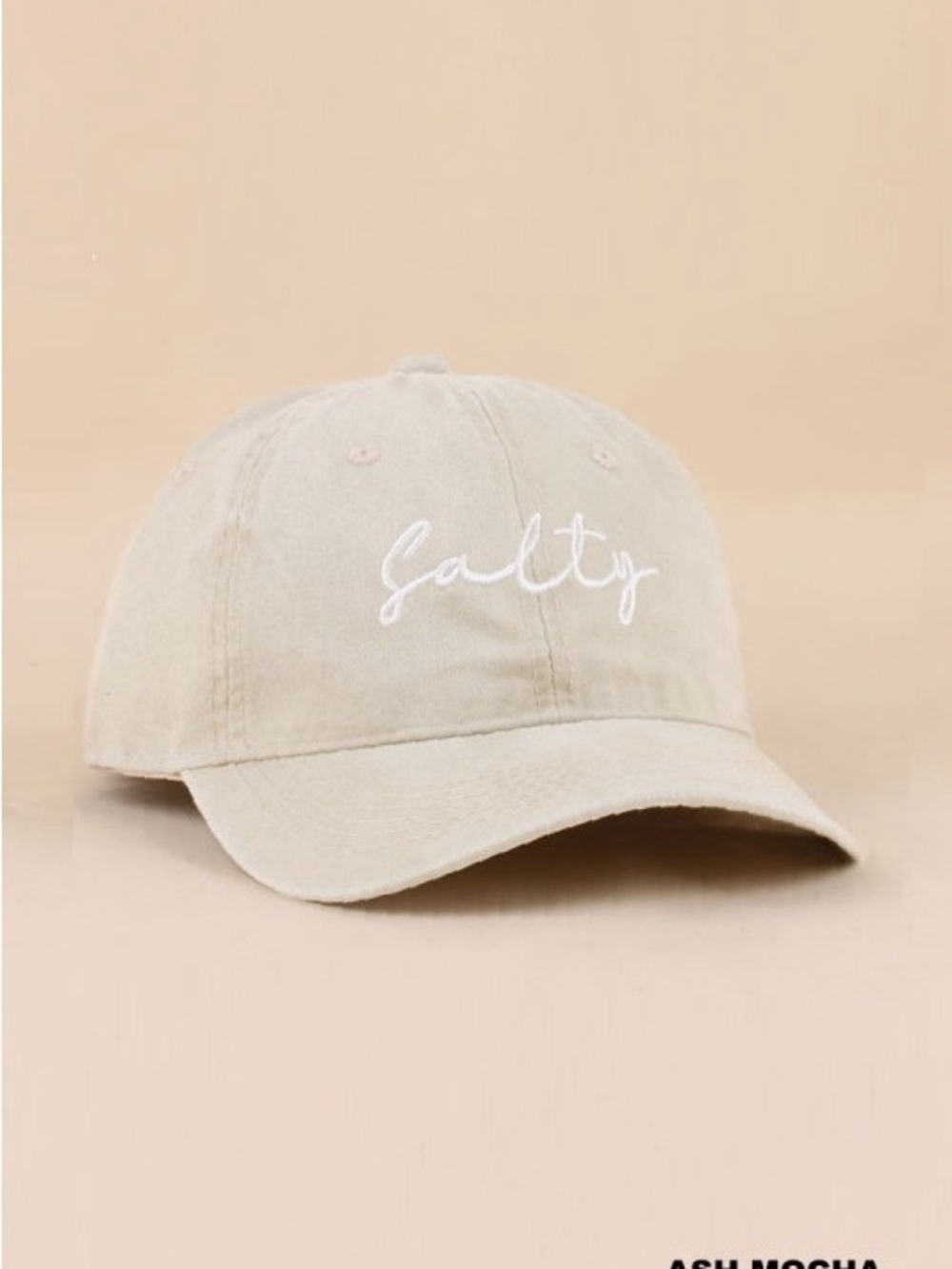 Zenana Salty Embroidered Hat - Ash Mocha - Picture 2 of 3